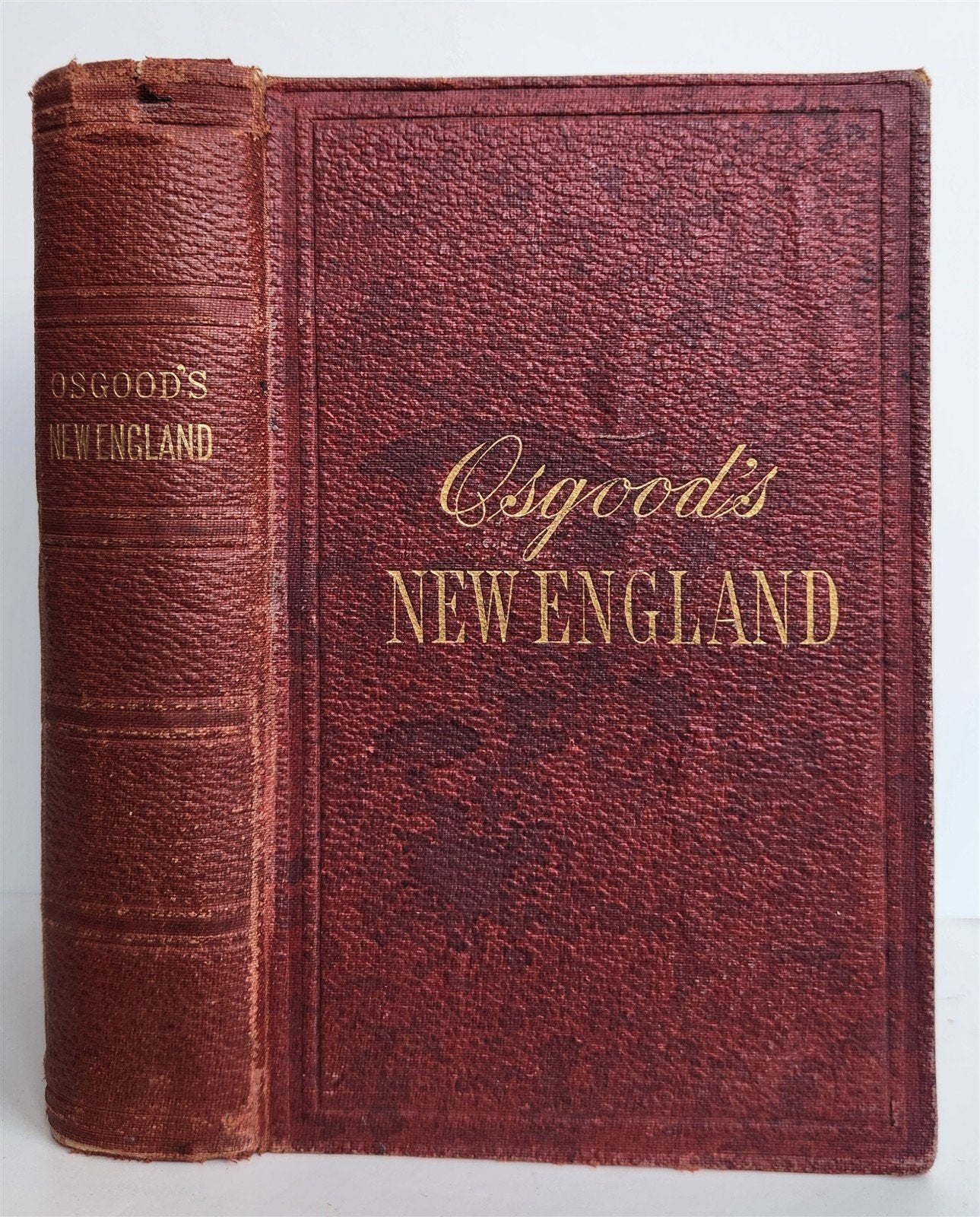 1874 NEW ENGLAND Handbook for Travellers ILLUSTRATED w/ MAPS antique AMERICANA
