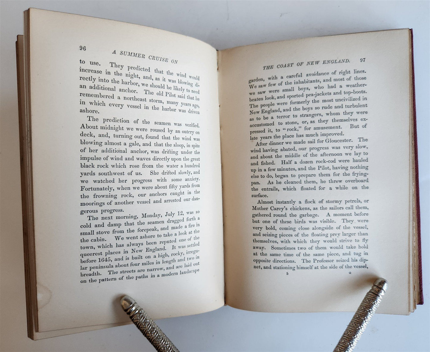 1888 SUMMER CRUISE on COAST OF NEW ENGLAND ILLUSTRATED w/ MAP antique AMERICANA