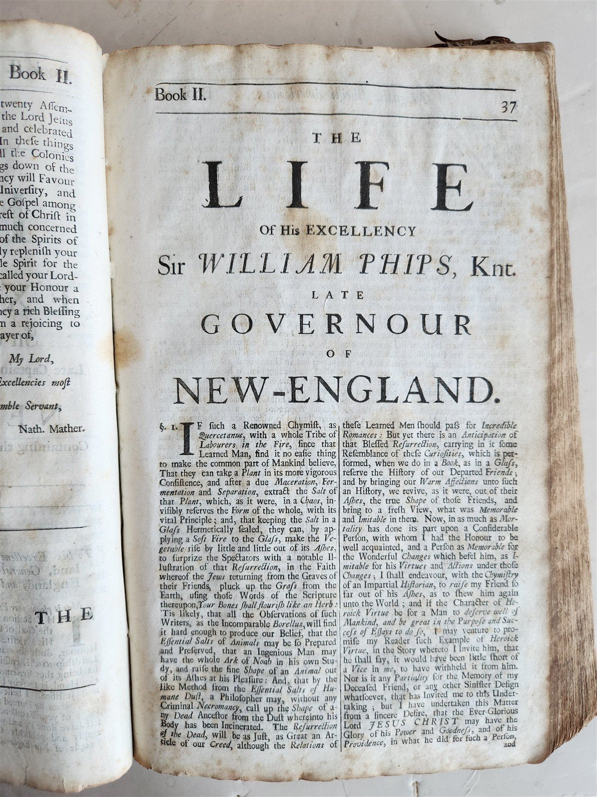 1702 MAGNALIA CHRISTI AMERICANA ECCLESIASTICAL HISTORY of NEW ENGLAND antique