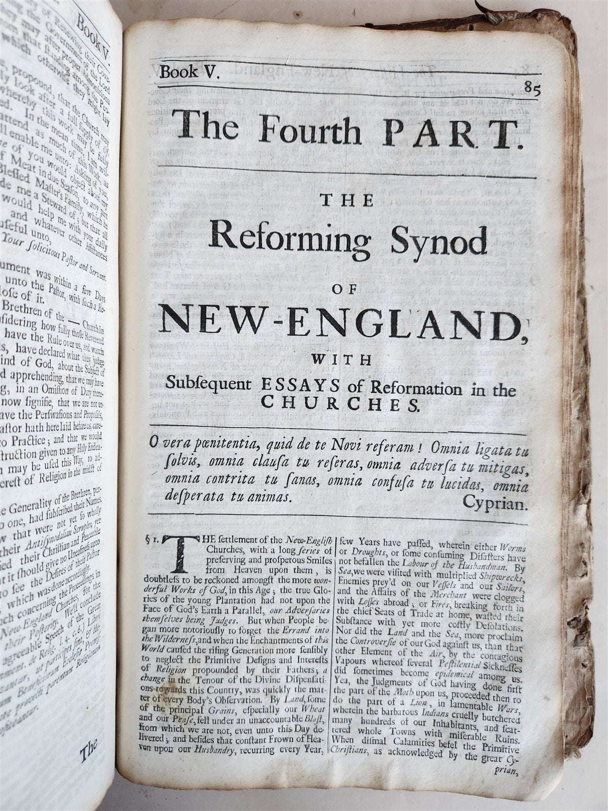 1702 MAGNALIA CHRISTI AMERICANA ECCLESIASTICAL HISTORY of NEW ENGLAND antique