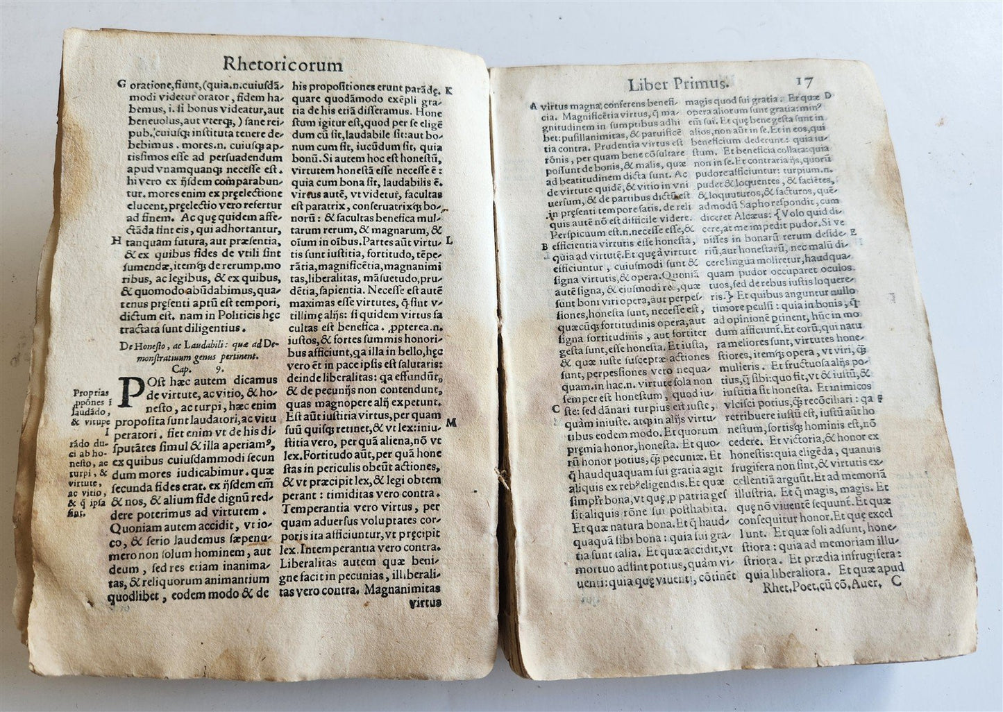1574 ARISTOTLE antique ARISTOTELIS DE RHETORICA et POETICA 16 cent. VELLUM BOUND
