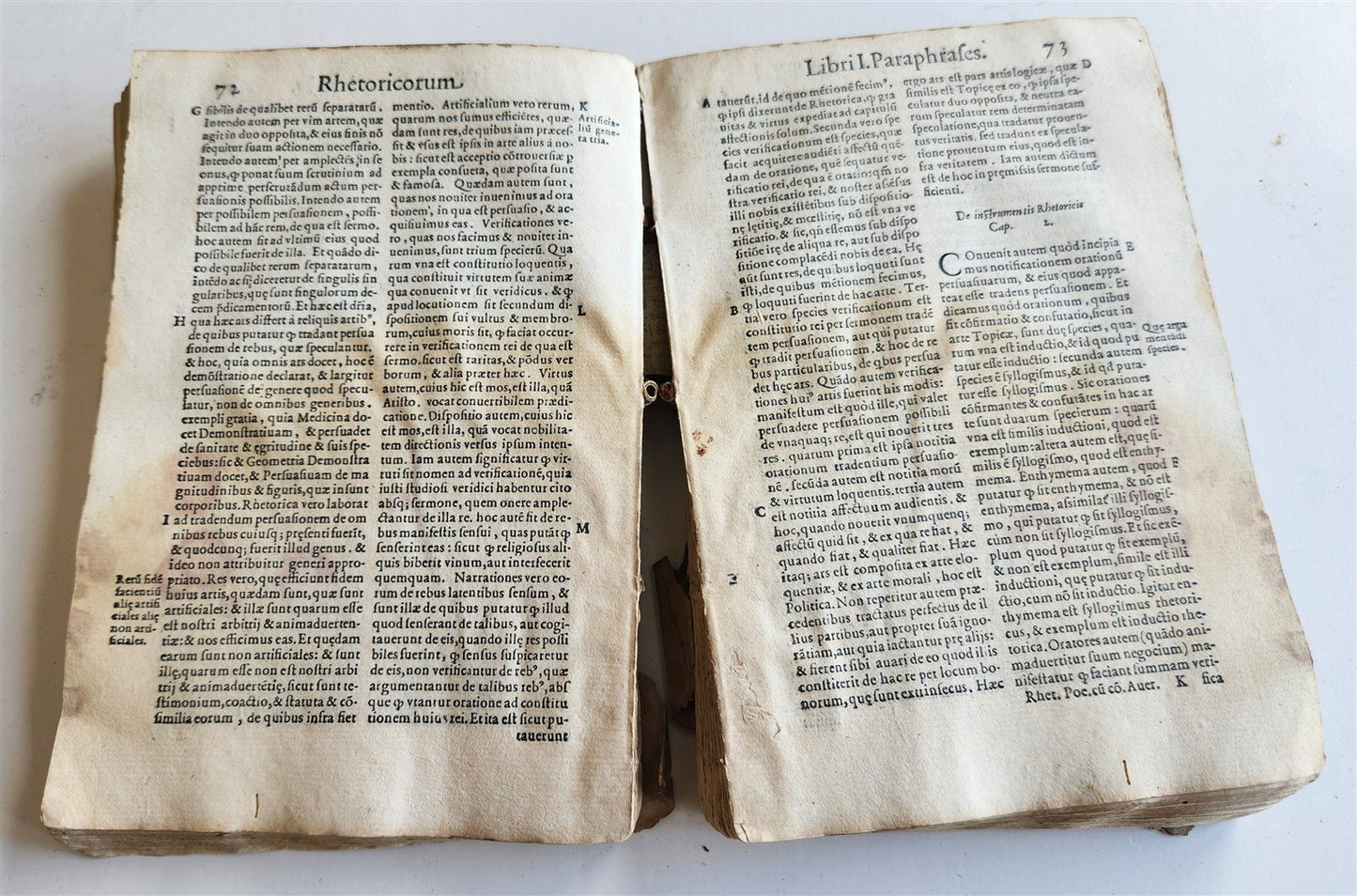 1574 ARISTOTLE antique ARISTOTELIS DE RHETORICA et POETICA 16 cent. VELLUM BOUND