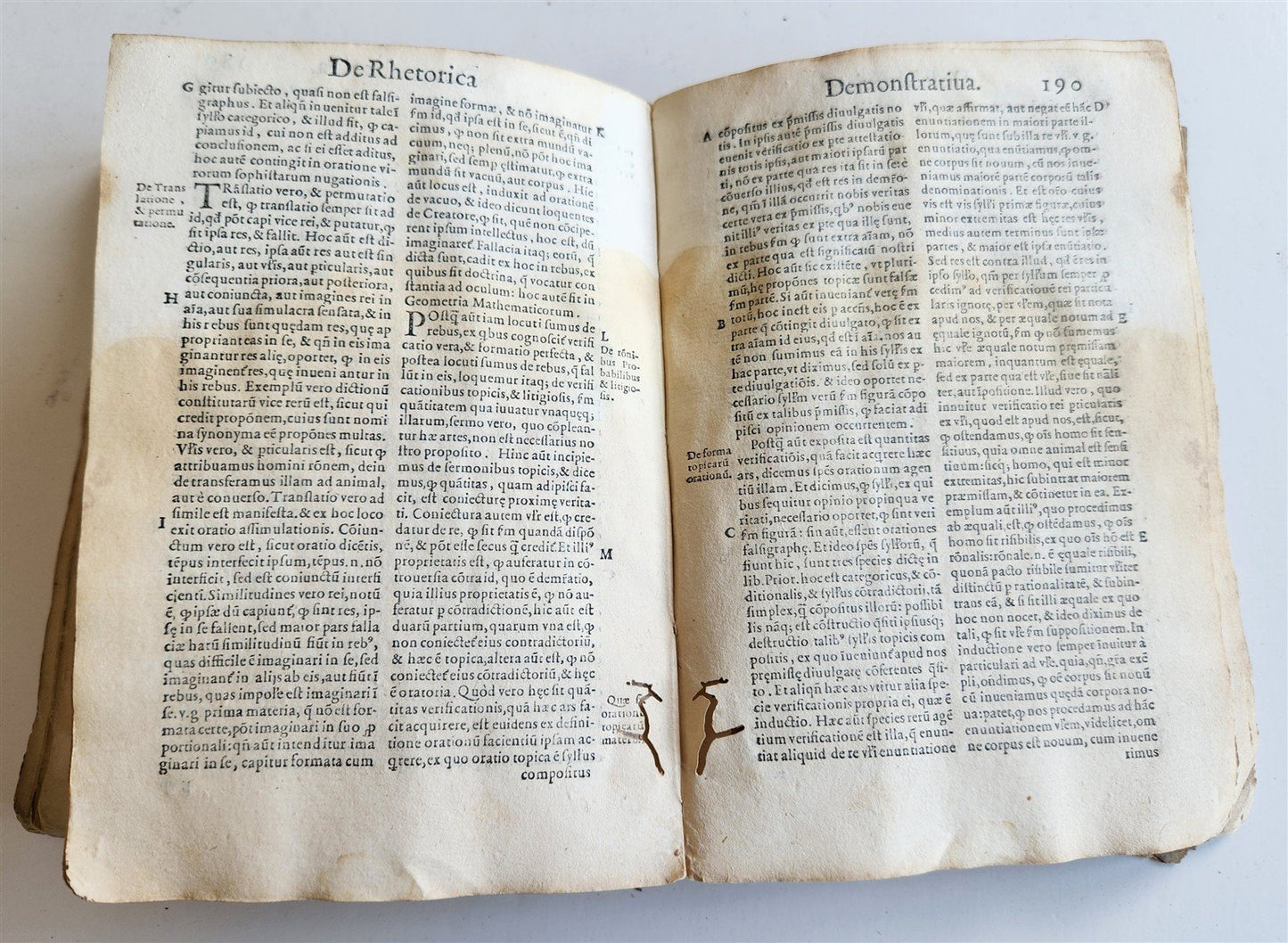 1574 ARISTOTLE antique ARISTOTELIS DE RHETORICA et POETICA 16 cent. VELLUM BOUND