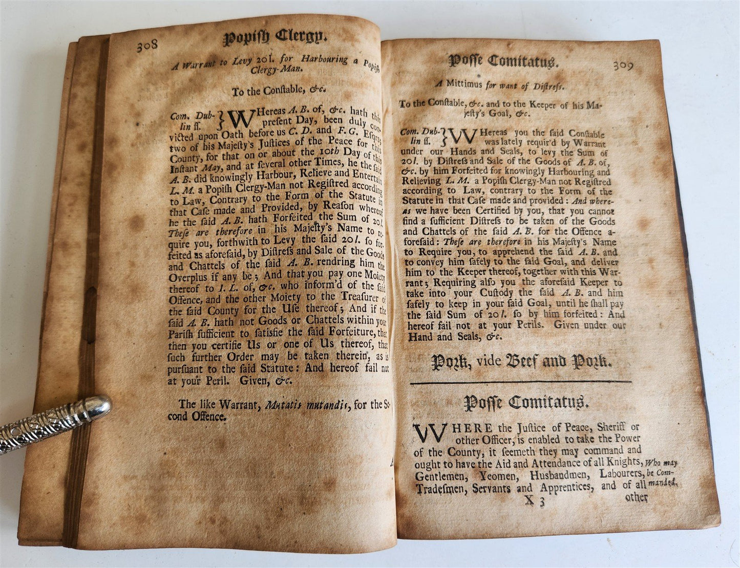 1727 LAW BOOK in ENGLISH Office & Authority of Justice of Peace for Ireland