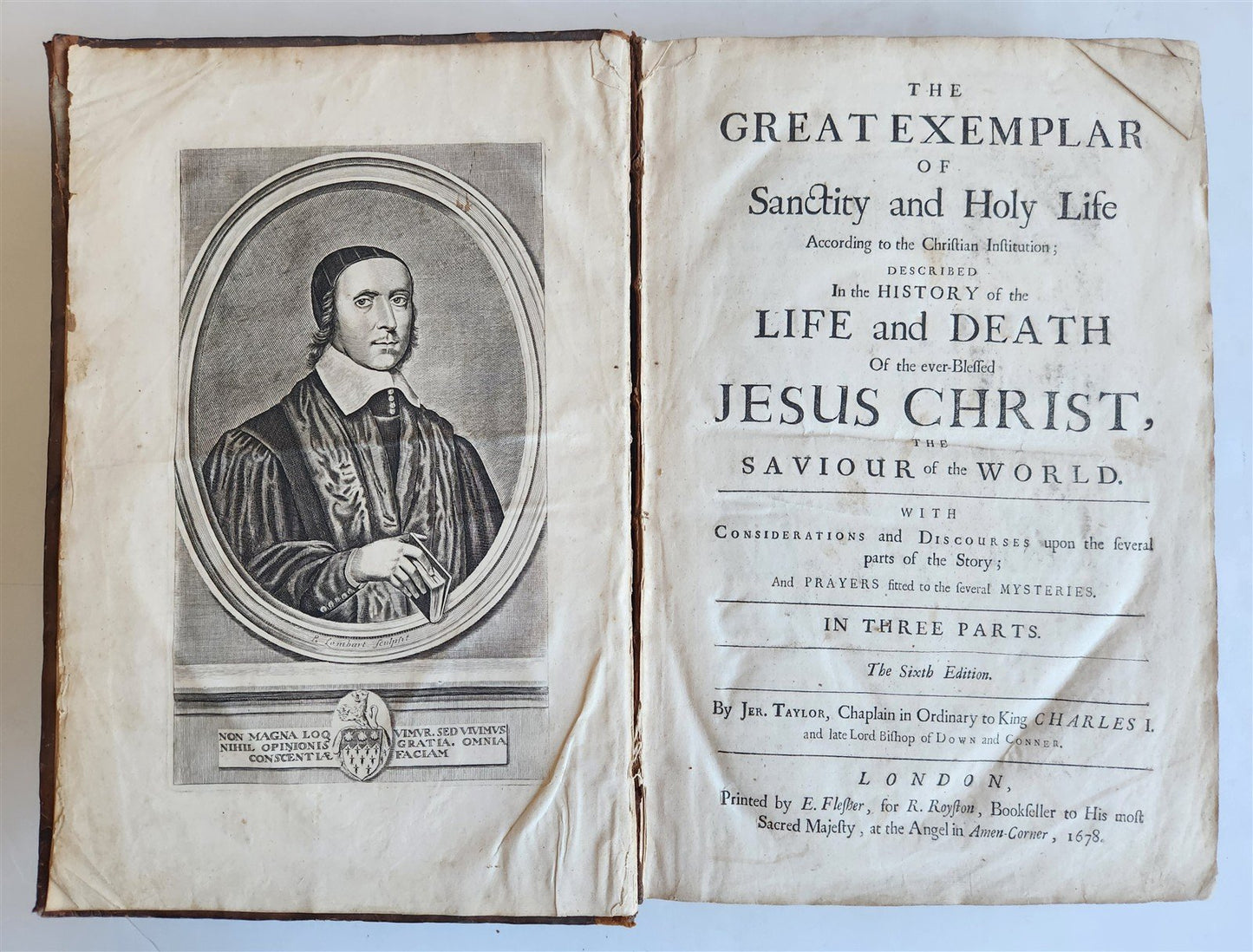 1678 Great Exemplar of Sanctity & Holy Life ILLUSTRATED in English FOLIO antique