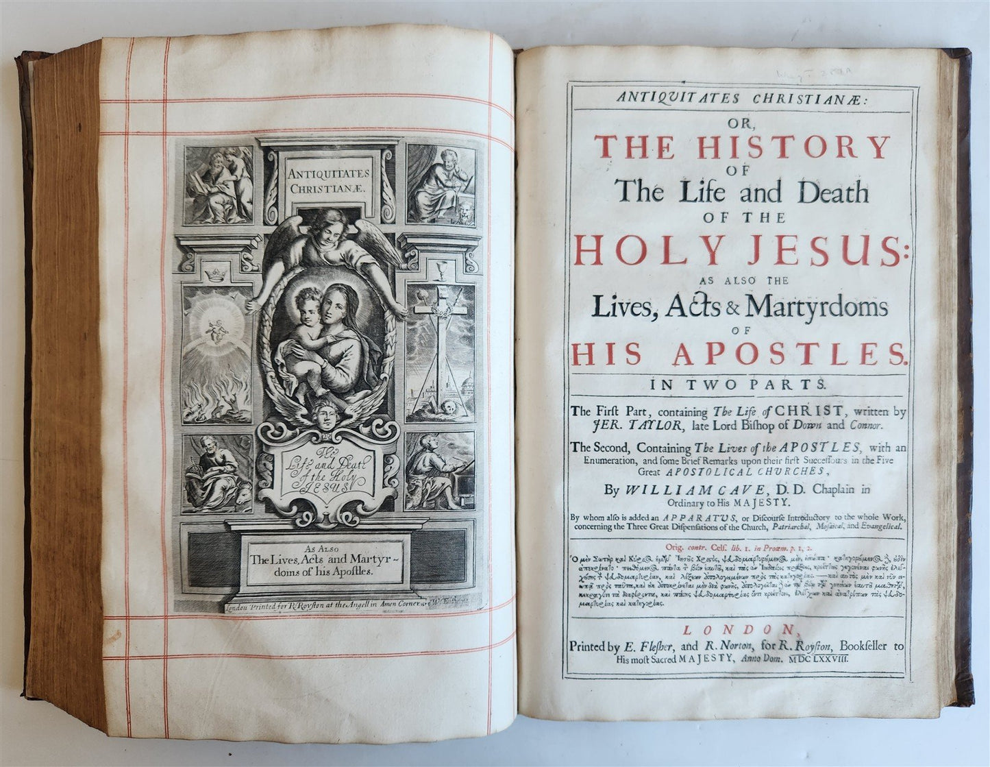 1678 Great Exemplar of Sanctity & Holy Life ILLUSTRATED in English FOLIO antique
