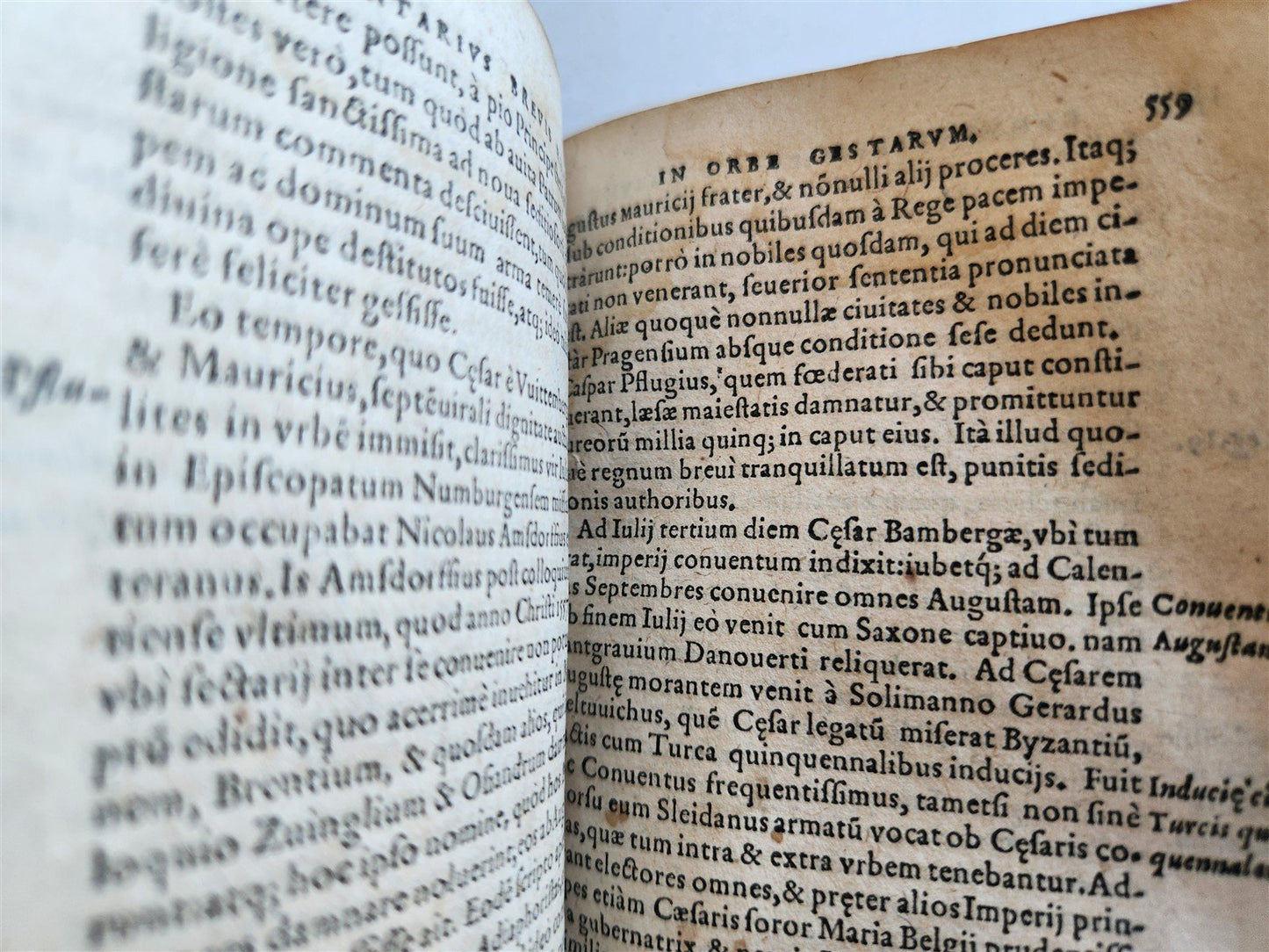 1568 HISTORY of the WORLD Commentarius Brevis Rerum in Orbe Gestarum ANTIQUE