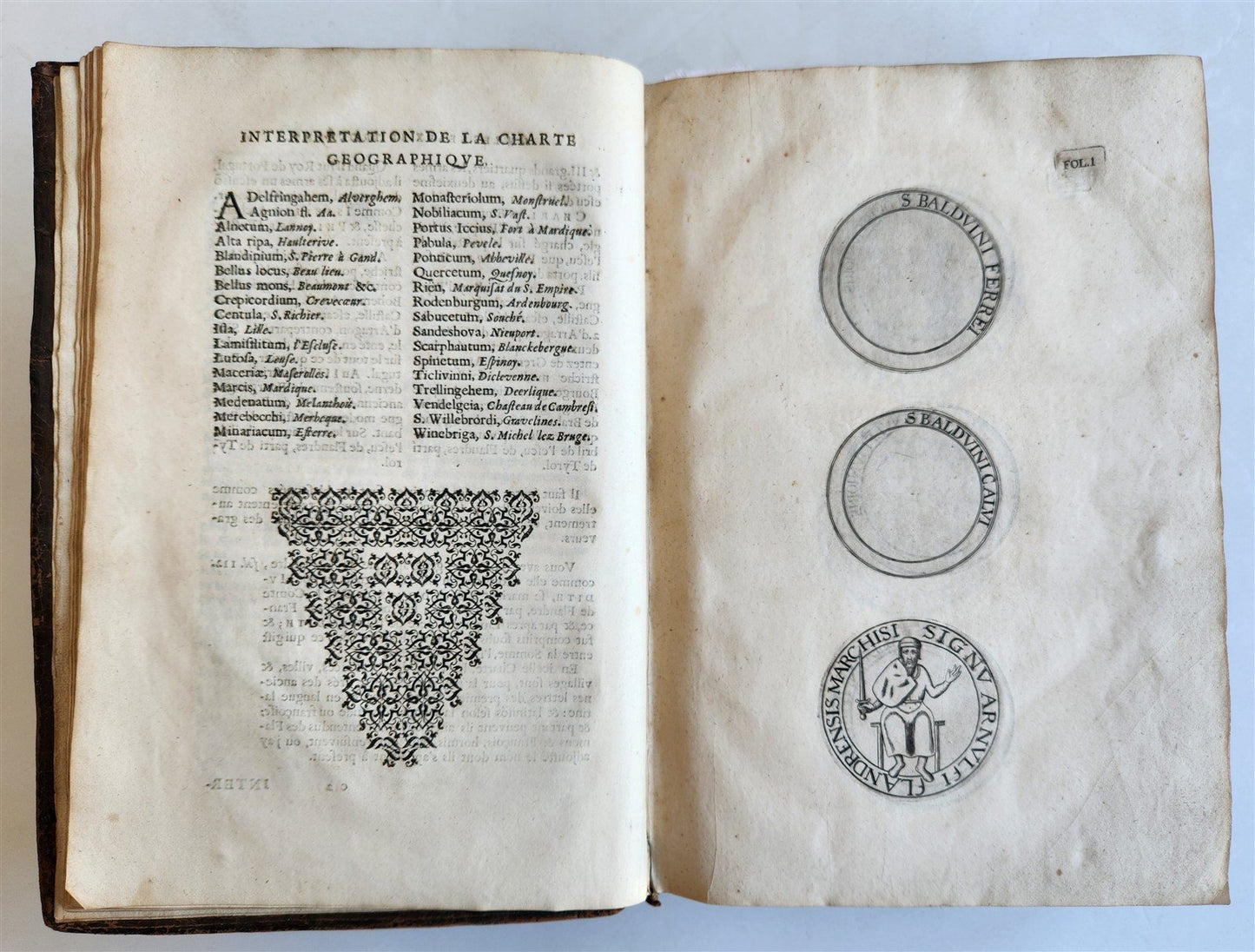 1641 COUNTS of FLANDERS ILLUSTRATED in French ANTIQUE