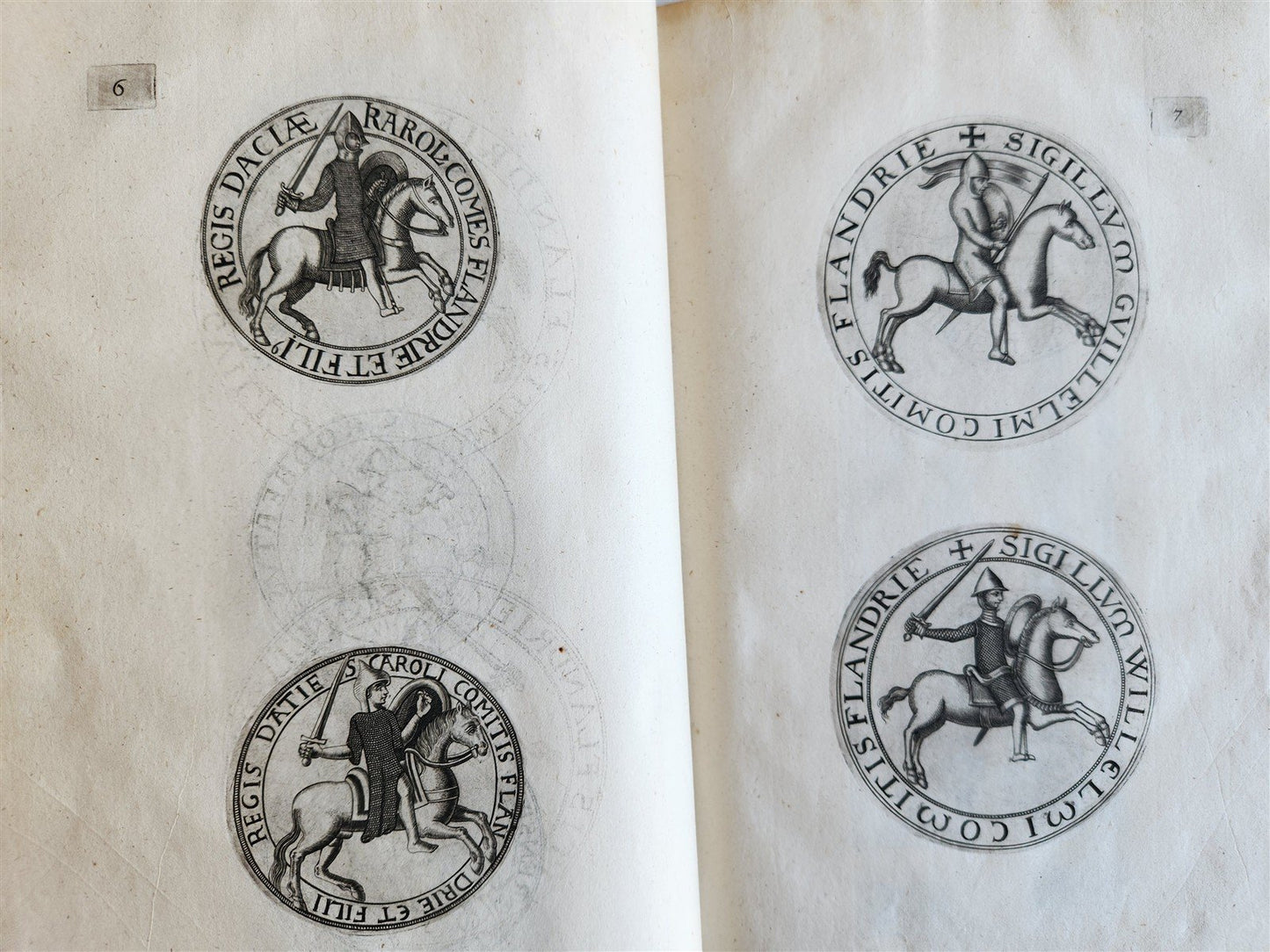 1641 COUNTS of FLANDERS ILLUSTRATED in French ANTIQUE