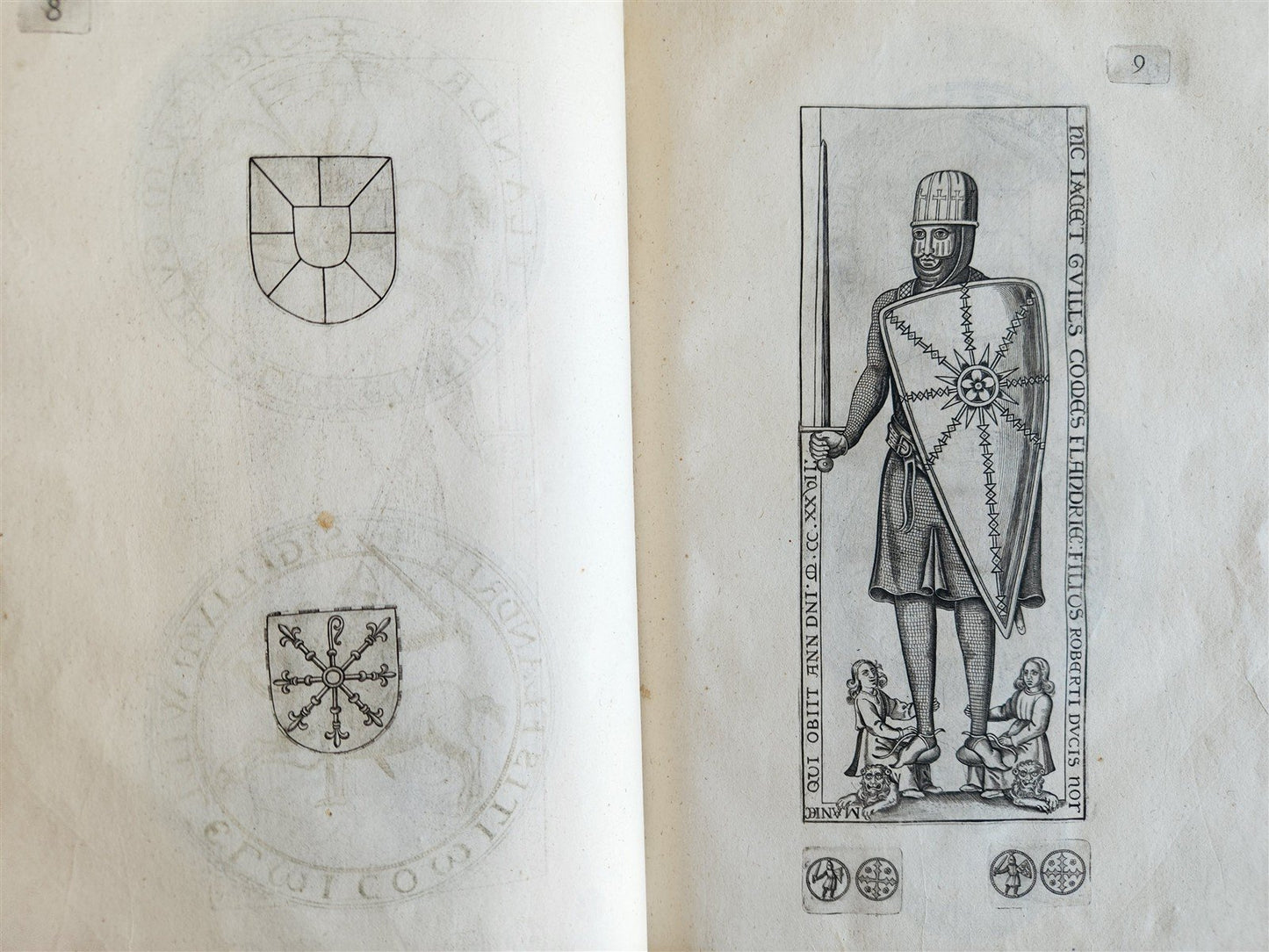 1641 COUNTS of FLANDERS ILLUSTRATED in French ANTIQUE