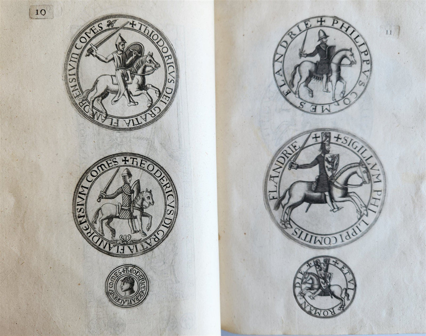 1641 COUNTS of FLANDERS ILLUSTRATED in French ANTIQUE