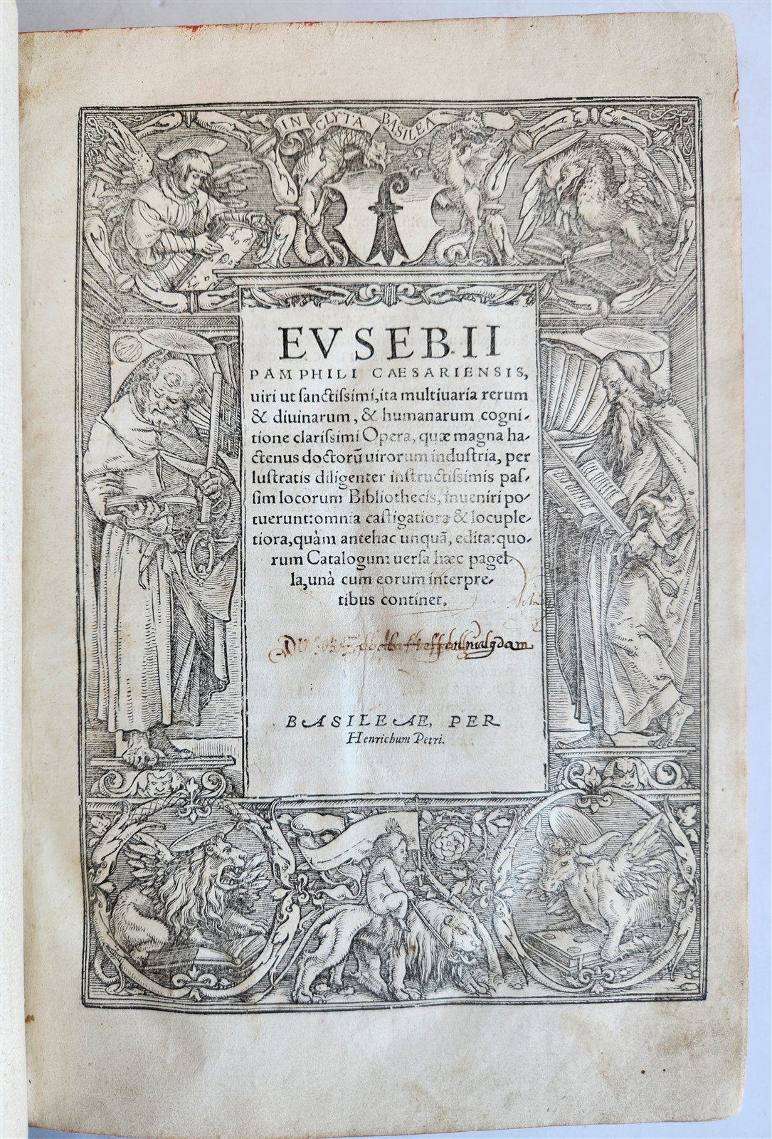1549 EUSIBIUS HISTORY & PHILOSOPHY antique 16th century FOLIO
