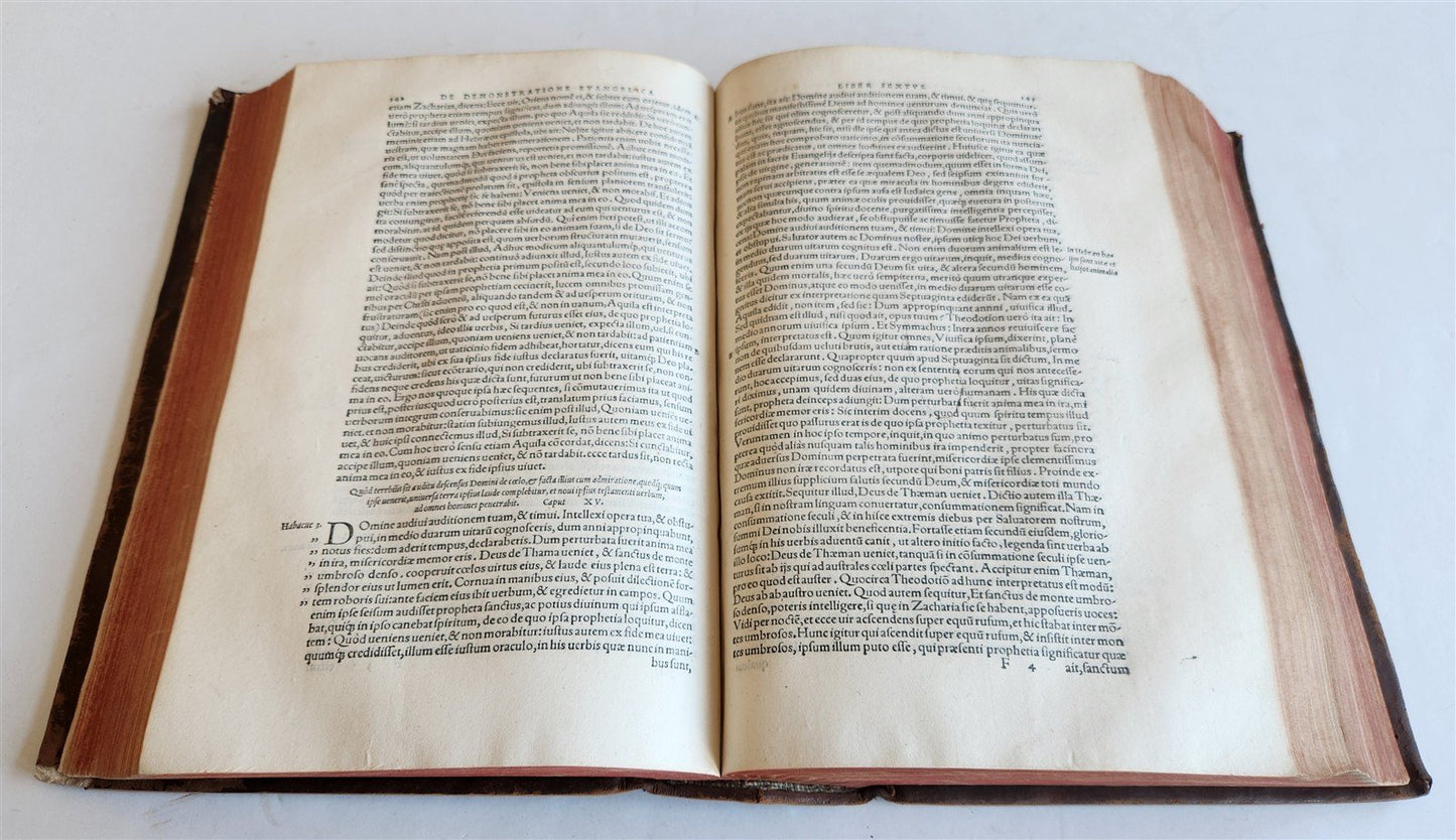 1549 EUSIBIUS HISTORY & PHILOSOPHY antique 16th century FOLIO