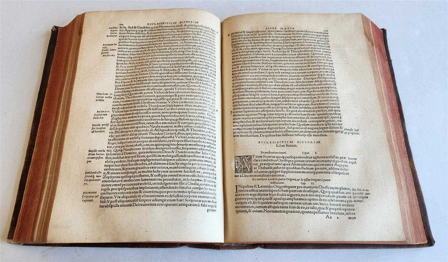 1549 EUSIBIUS HISTORY & PHILOSOPHY antique 16th century FOLIO