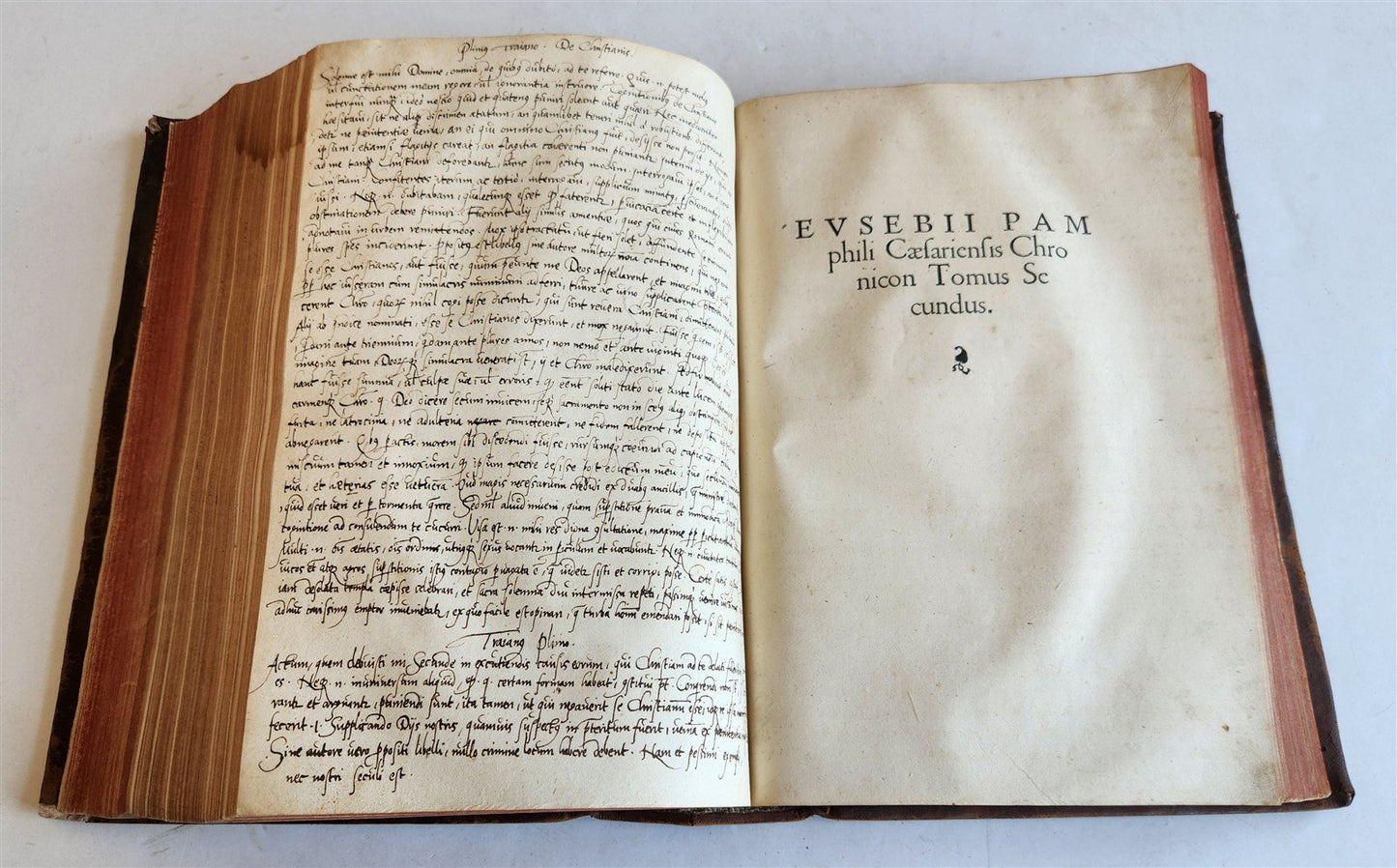 1549 EUSIBIUS HISTORY & PHILOSOPHY antique 16th century FOLIO