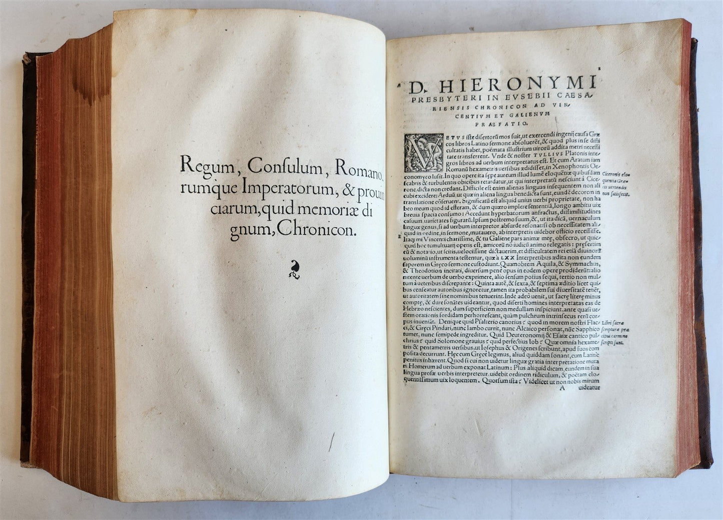 1549 EUSIBIUS HISTORY & PHILOSOPHY antique 16th century FOLIO