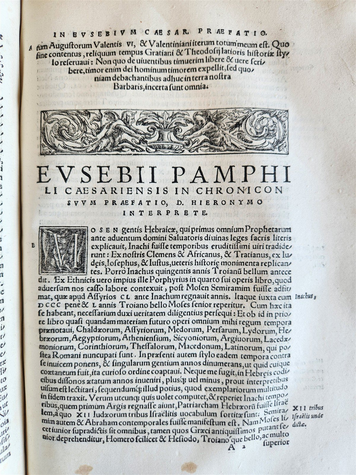 1549 EUSIBIUS HISTORY & PHILOSOPHY antique 16th century FOLIO