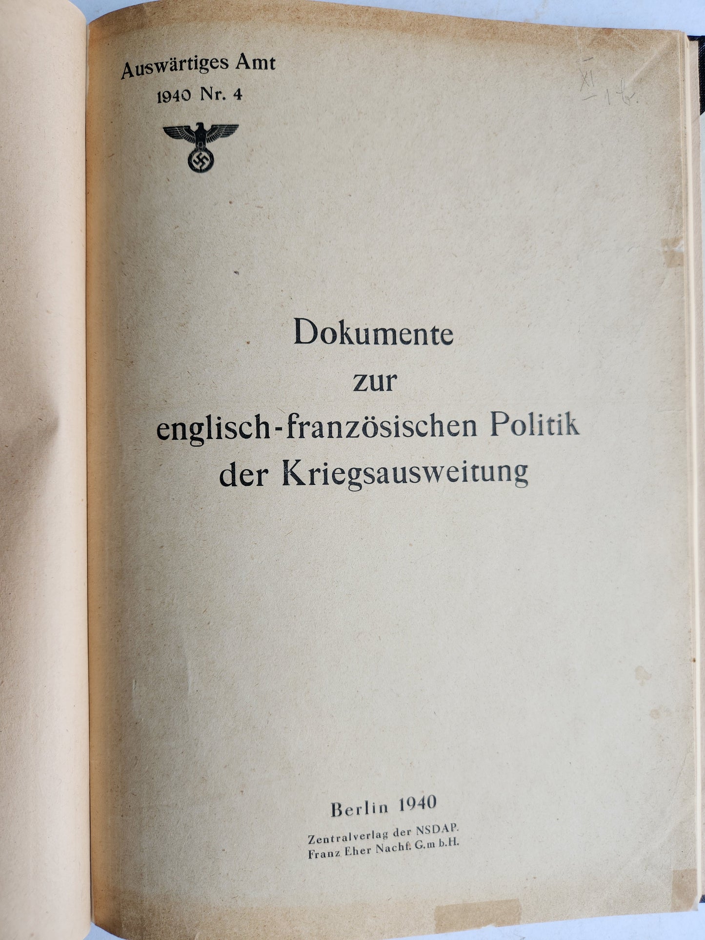 1939-1940 LOT of GERMAN POLITICAL & MILITARY DOCUMENT PUBLICATIONS