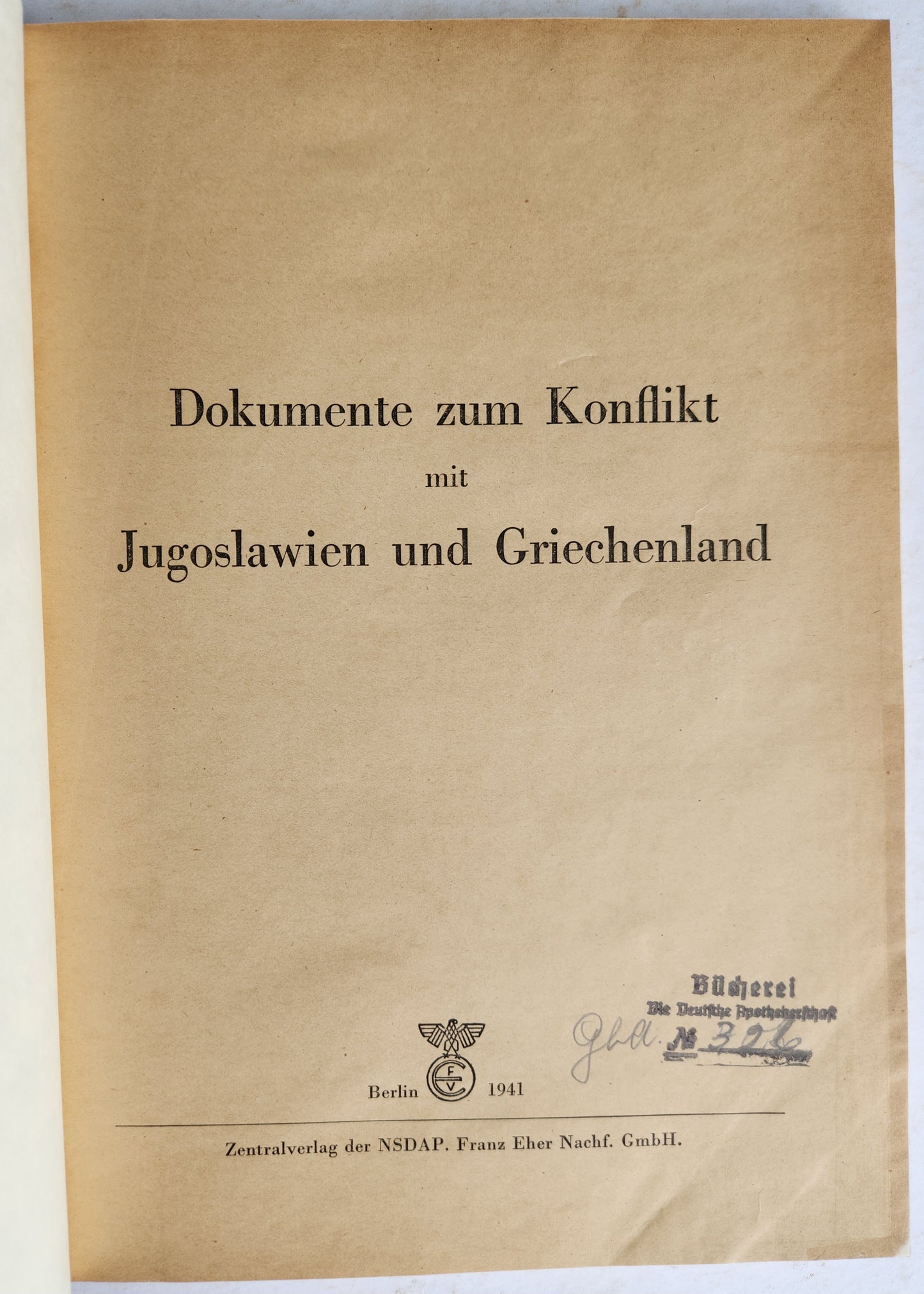 1939-1940 LOT of GERMAN POLITICAL & MILITARY DOCUMENT PUBLICATIONS