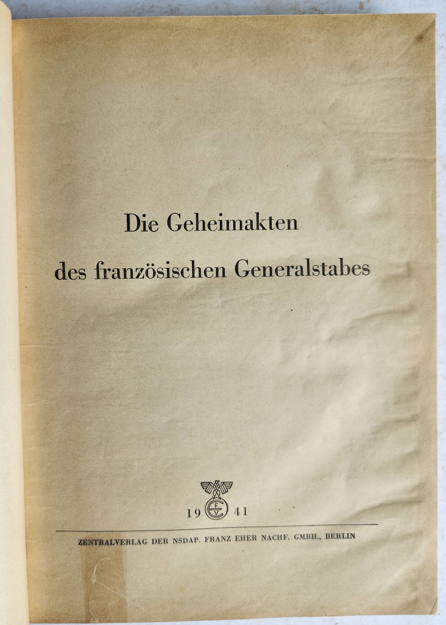 1939-1940 LOT of GERMAN POLITICAL & MILITARY DOCUMENT PUBLICATIONS