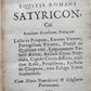 1677 SATYRICON by PETRONIUS ARBITER antique 17th CENTURY