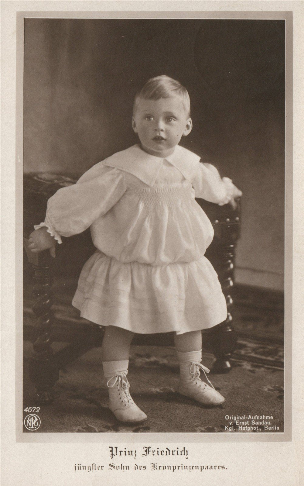 GERMAN PRINCE FRIEDRICH ANTIQUE REAL PHOTO POSTCARD RPPC