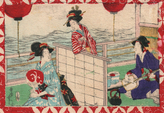 JAPAN GEISHAS ANTIQUE POSTCARD
