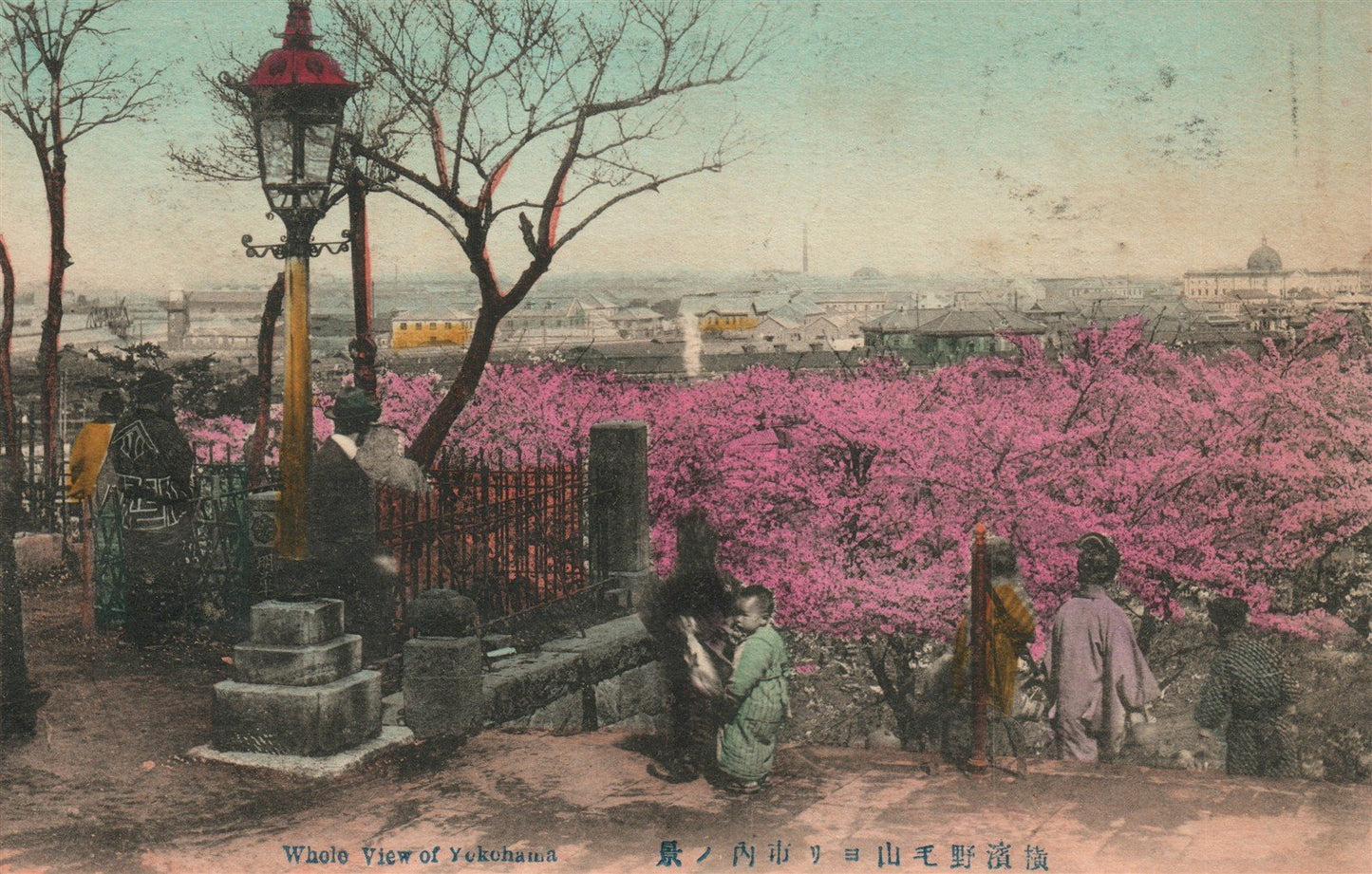 JAPAN YOKOHAMA GENERAL VIEW ANTIQUE POSTCARD