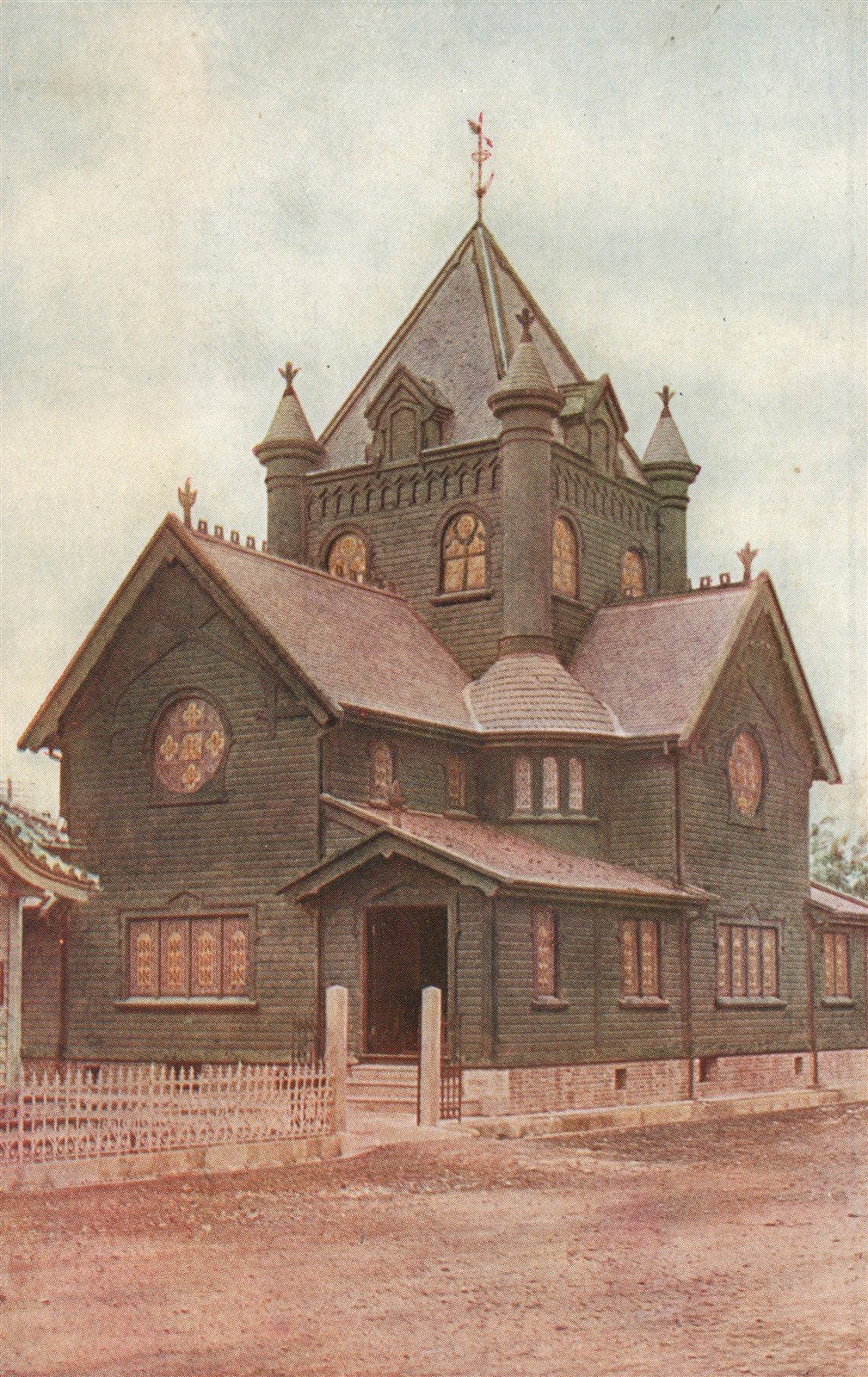 JAPAN TOKYO CHRISTIAN CHURCH ANTIQUE POSTCARD