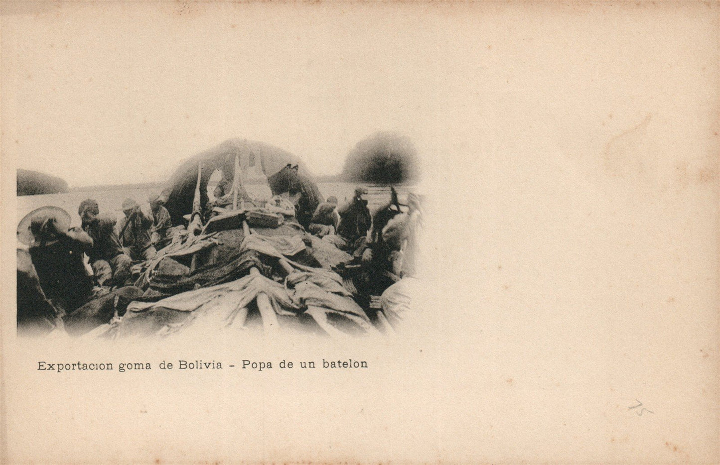 BOLIVIA EXPORTACION GOMA ANTIQUE POSTCARD