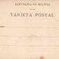 BOLIVIA DE LA PAZ A CORIOCO ANTIQUE POSTCARD
