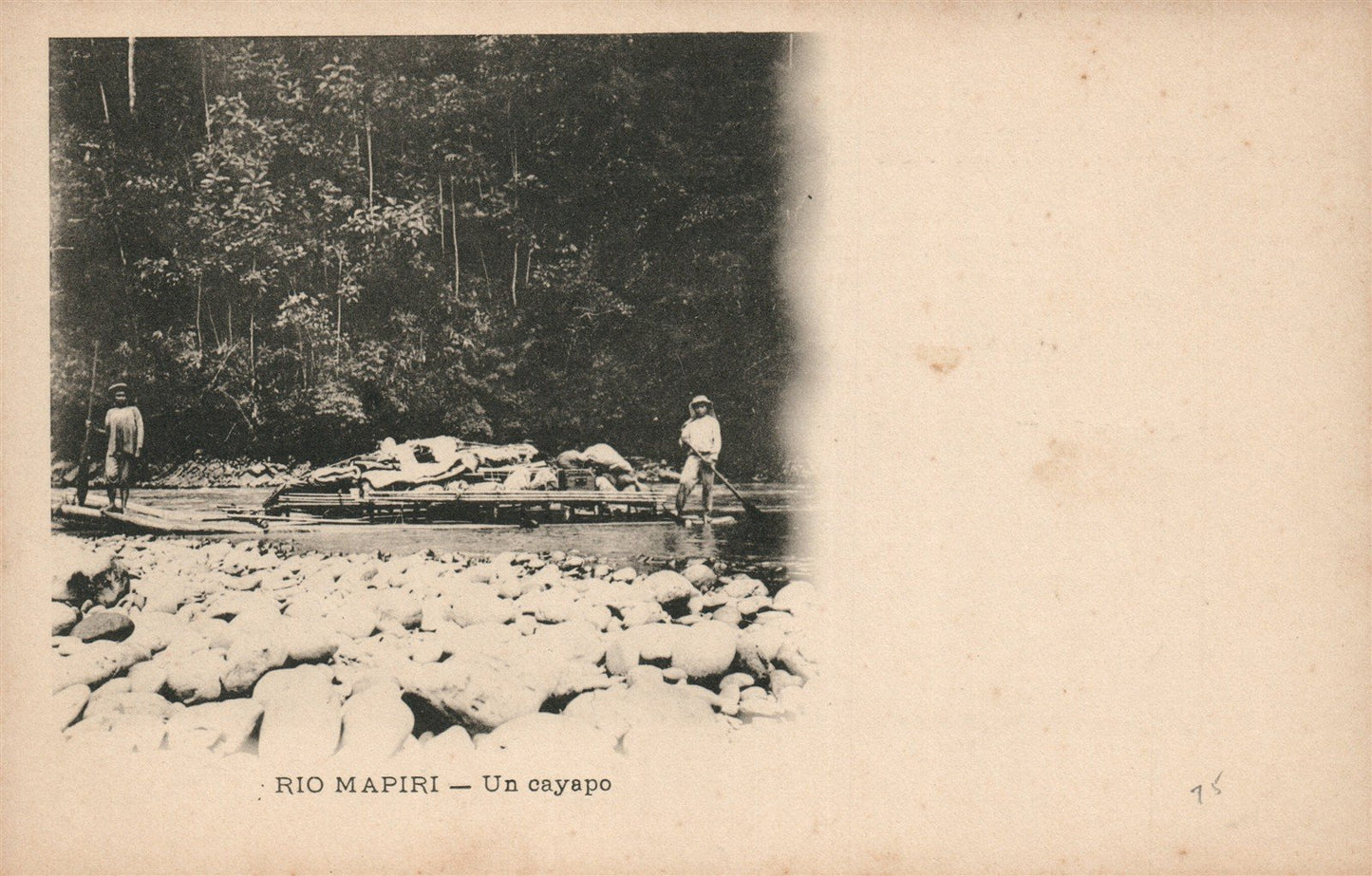 BOLIVIA RIO MAPIRI UN CAYAPO ANTIQUE POSTCARD