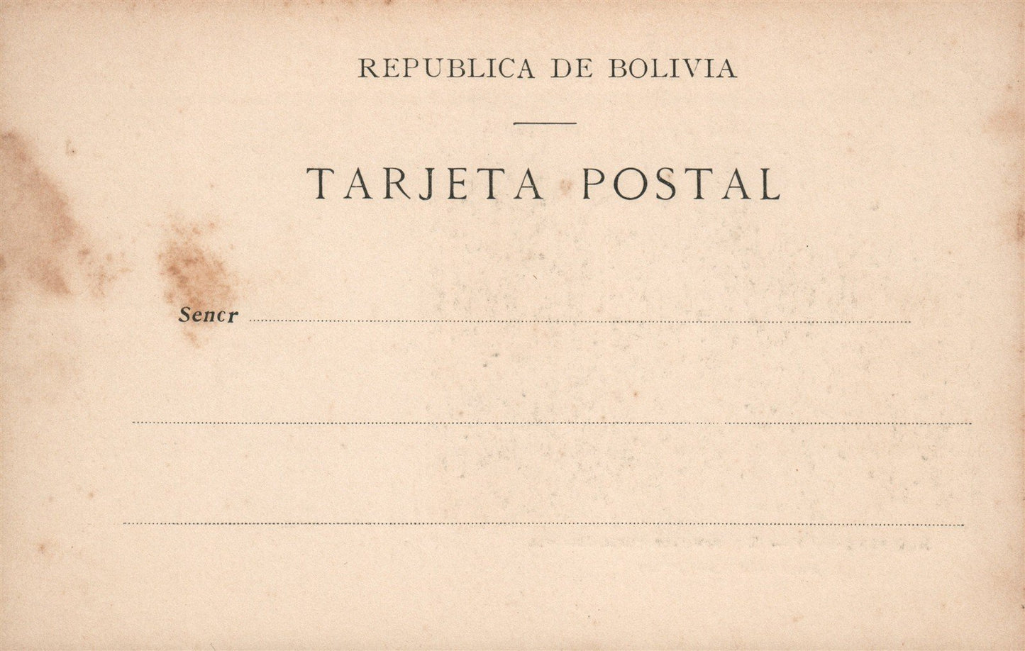 RIO MADERO EXPORTACION GOMA BOLIVIA ANTIQUE POSTCARD