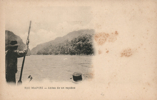 BOLIVIA RIO MAPIRI ANTIQUE POSTCARD