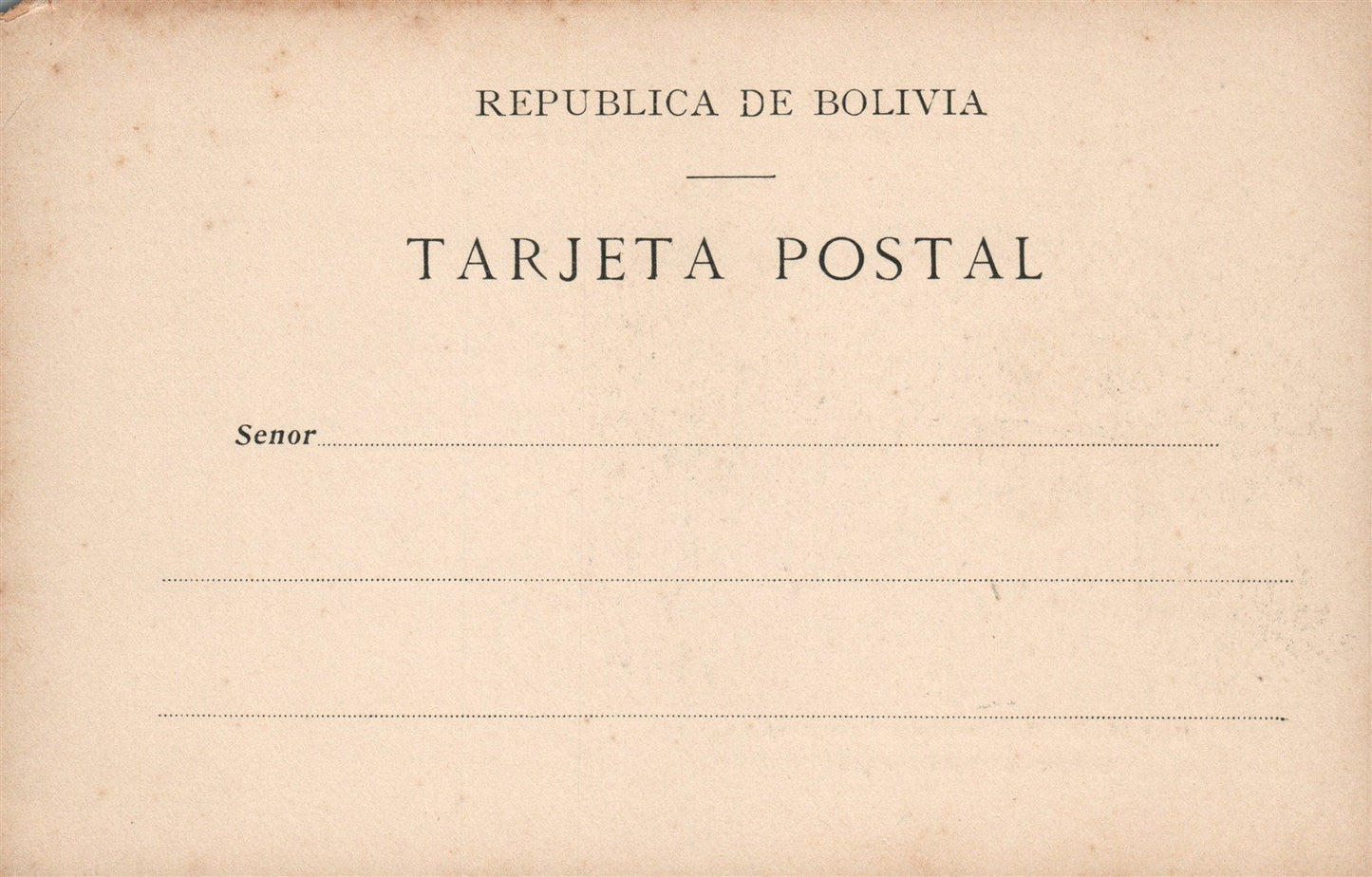 BOLIVIA RIO MADIDI ANTIQUE POSTCARD