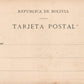BOLIVIA RIO MADERA EXPORTACION GOMA ANTIQUE POSTCARD
