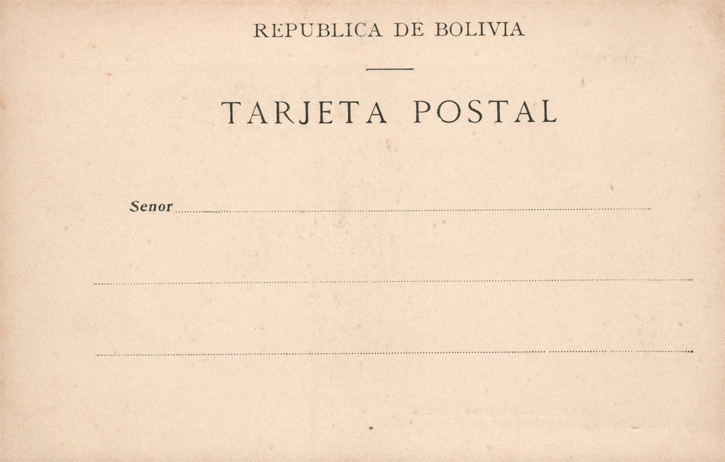 BOLIVIA MAPIRI MUJERES TACANA ANTIQUE POSTCARD