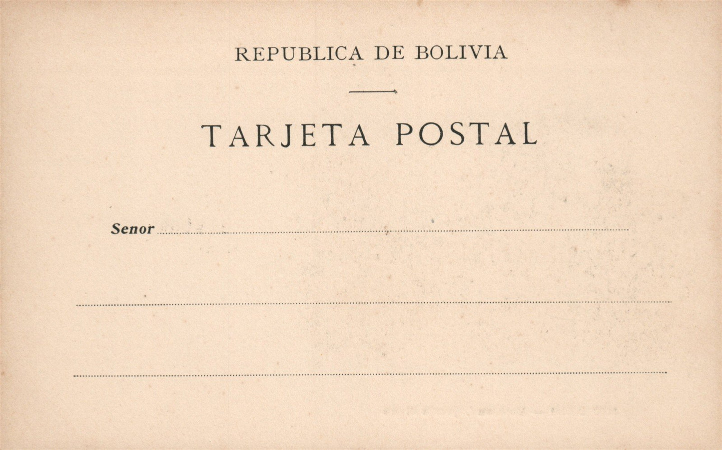 BOLIVIA RIO BENI BATELON BAJANDO EL RIO ANTIQUE POSTCARD