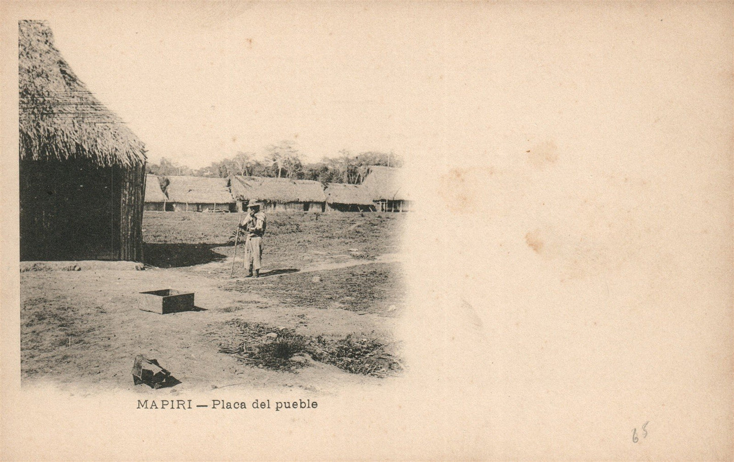 BOLIVIA MAPIRI PLACA DEL PUEBLE ANTIQUE POSTCARD