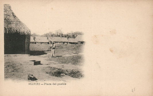 BOLIVIA MAPIRI PLACA DEL PUEBLE ANTIQUE POSTCARD
