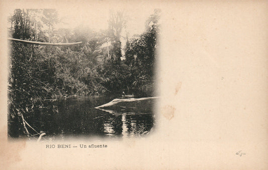 BOLIVIA RIO BEN UN AFLUENTE ANTIQUE POSTCARD