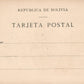 BOLIVIA EXPORTACION GOMA PROA DE UN BATELON ANTIQUE POSTCARD