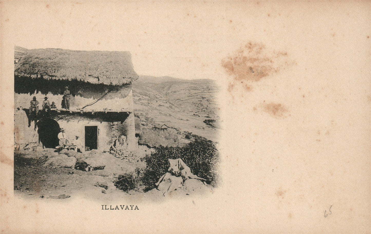 BOLIVIA ILLAVAYA ANTIQUE POSTCARD
