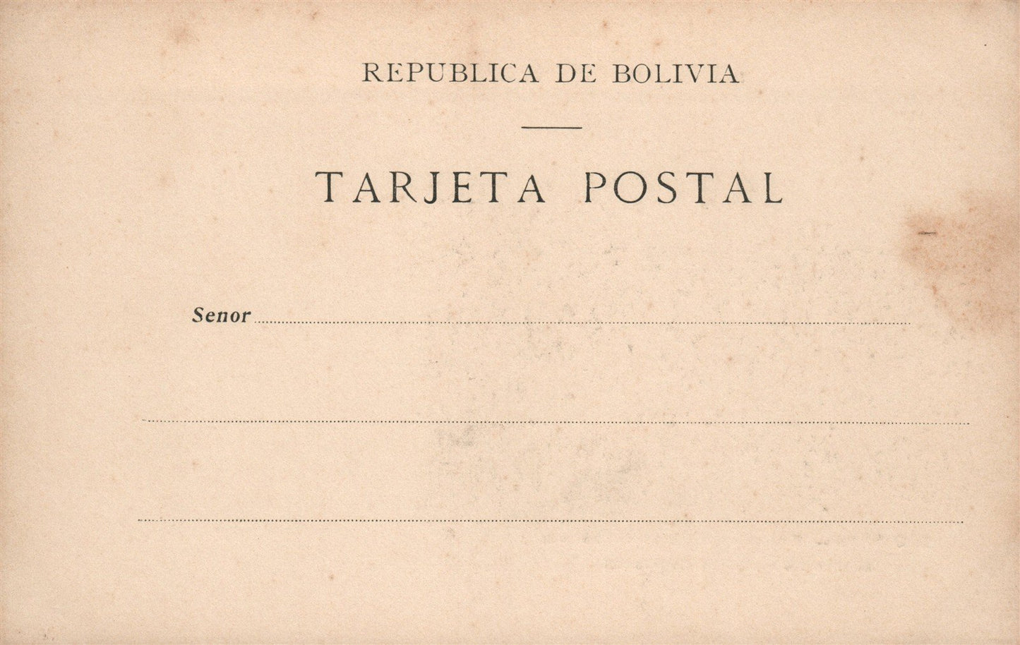 BOLIVIA RIO BENI EXPORTACION GOMA EL TRANSITO CACHUELA ANTIQUE POSTCARD