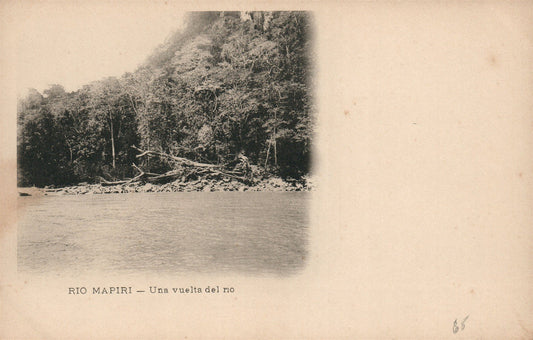 BOLIVIA RIO MAPIRI UNA VUELTA DEL RIO ANTIQUE POSTCARD