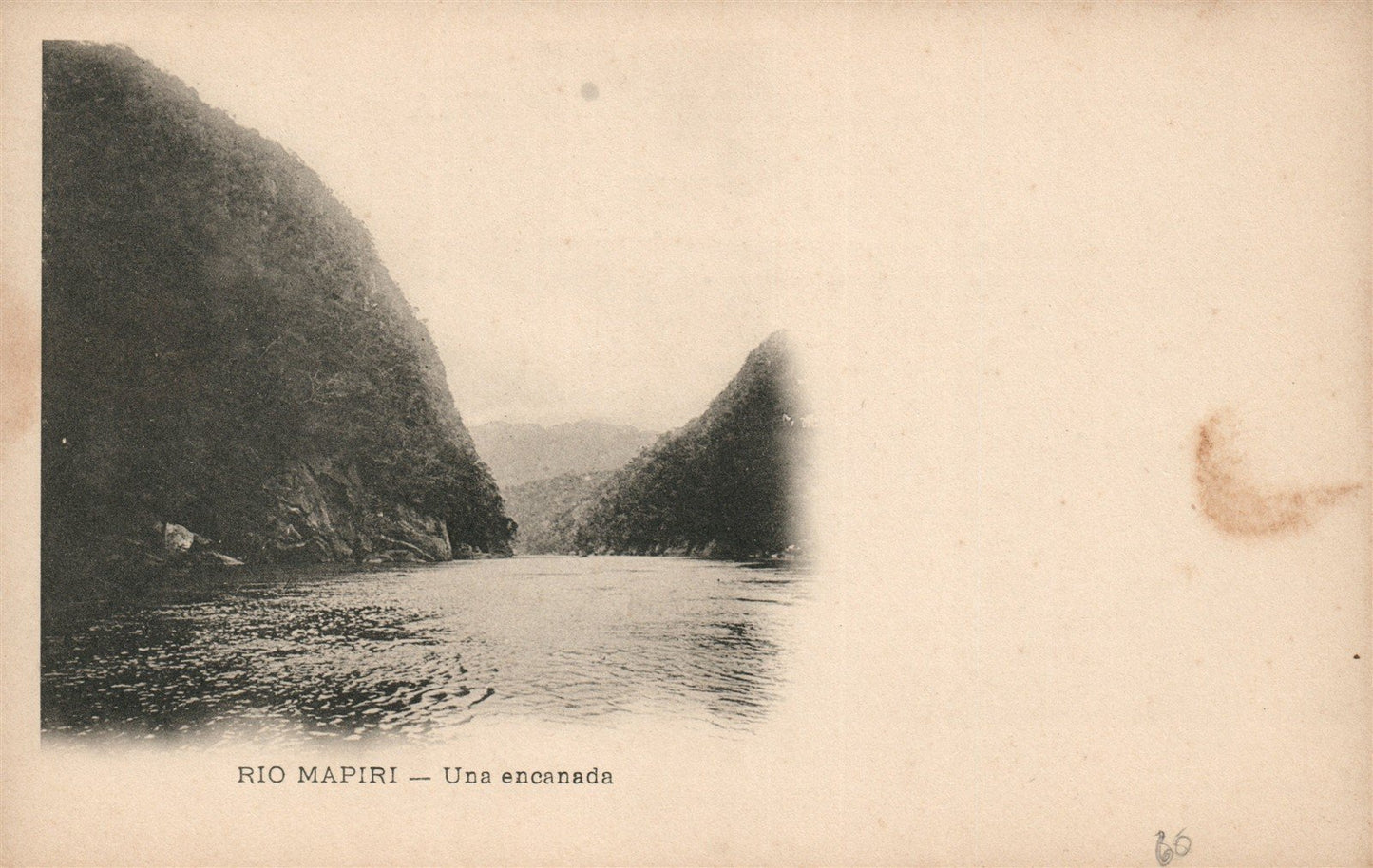 BOLIVIA RIO MAPIRI UNA ENCANADA ANTIQUE POSTCARD