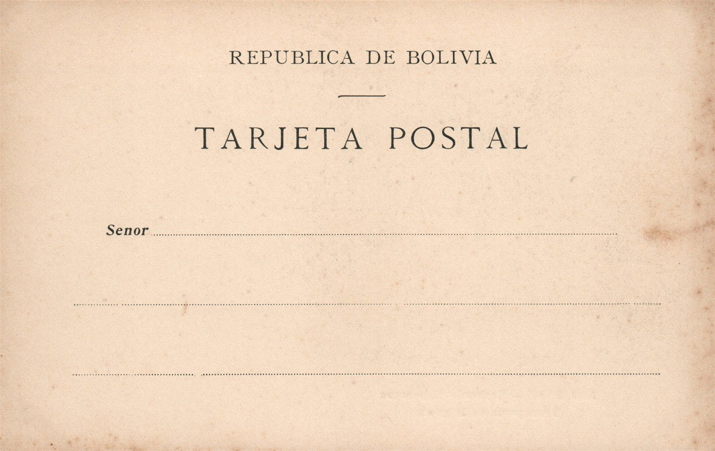 BOLIVIA RIO BENI CACHUELA ESPERANZA TRANSPORTE DE LA GOMA ANTIQUE POSTCARD
