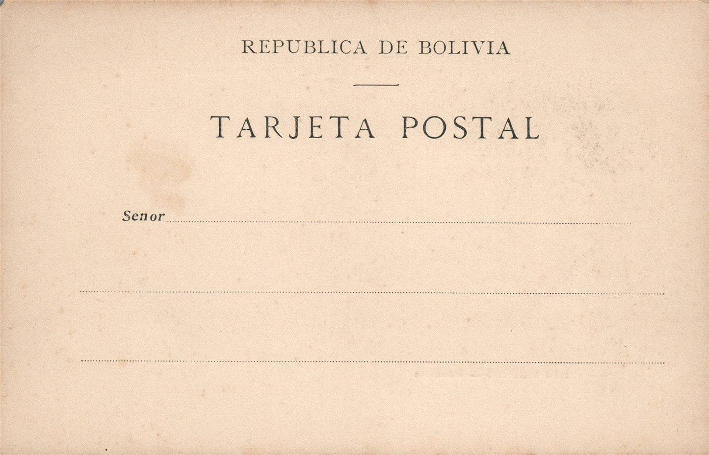 BOLIVIA RIO MAPIRI PASCANA ANTIQUE POSTCARD