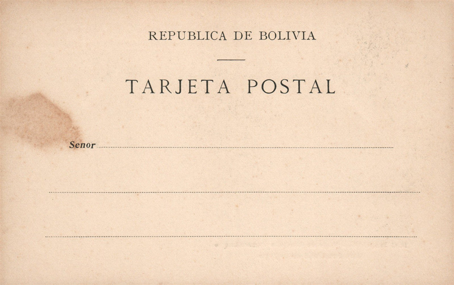BOLIVIA RIO MAPIRI VIAJE RURENABAQUE ANTIQUE POSTCARD