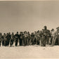 GROUP OF SKIERS ANTIQUE REAL PHOTO POSTCARD RPPC